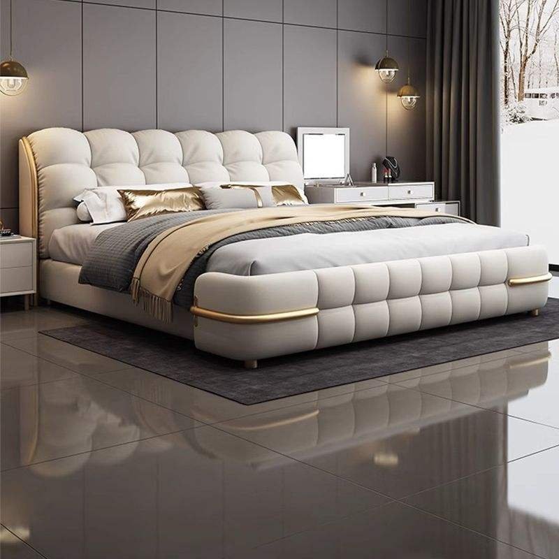 Popular Designer Bedroom Furniture Set Luxury king Size Bed Modern Soft Double Leather Up-holstered Bed Frame for Bedroom Hotel