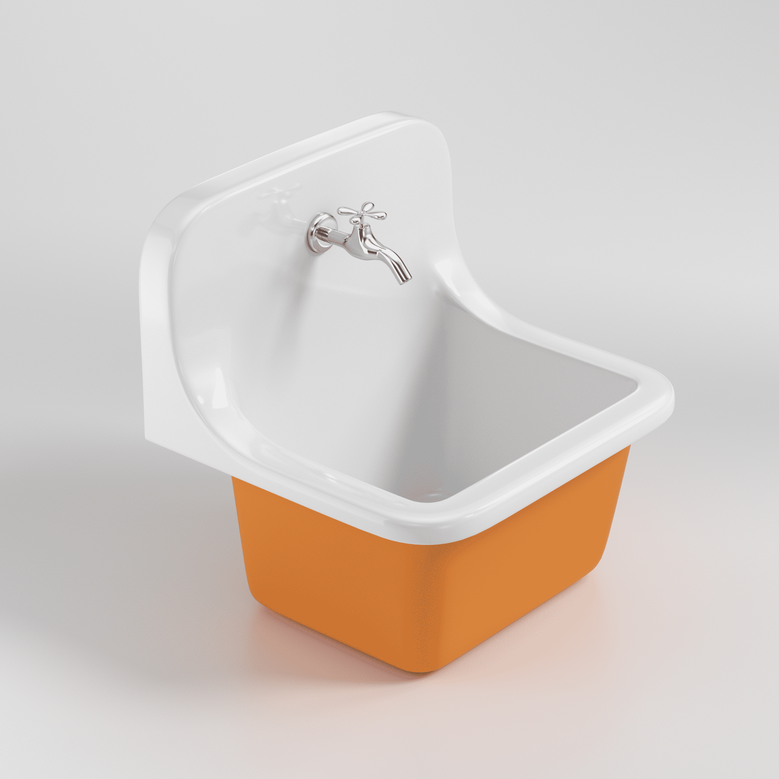 America Design Customized Color Wall Mounted Ceramic Laundry Bathroom Sink Wudu Basin