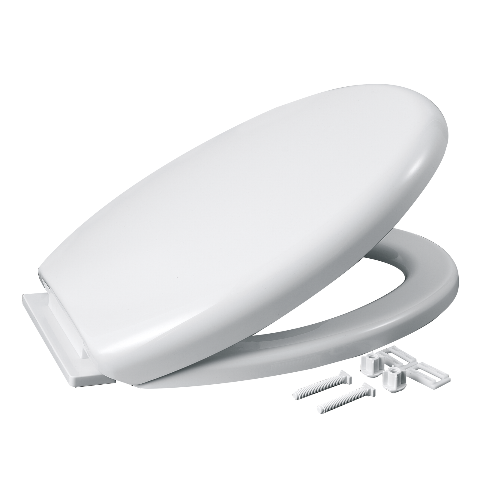 Hot Sale Bathroom Supplies Premium White PP Elongated Soft Close Toilet Seat FLG-06