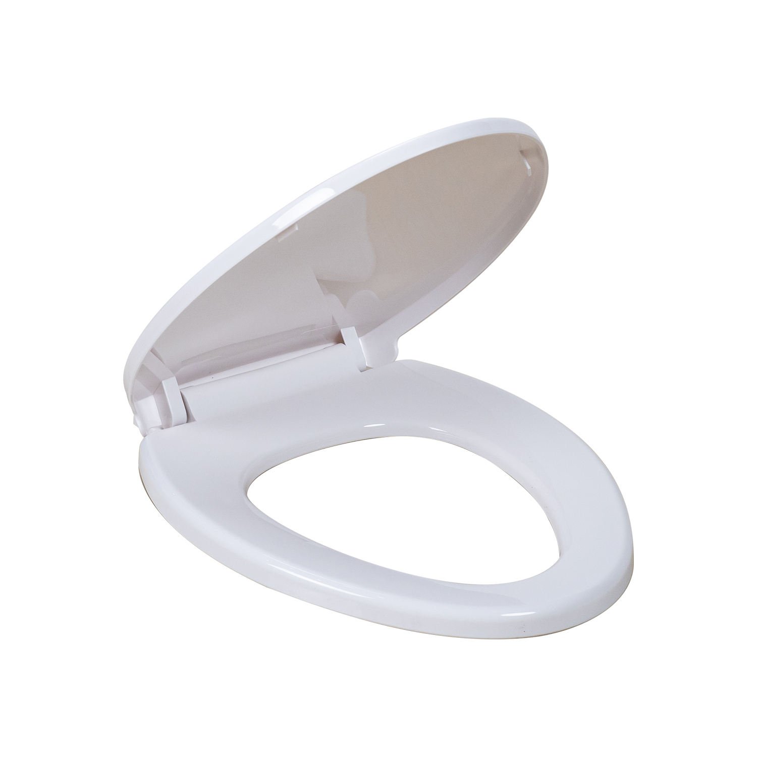 Hot Sale Bathroom Supplies Premium White PP Elongated Soft Close Toilet Seat FLG-06