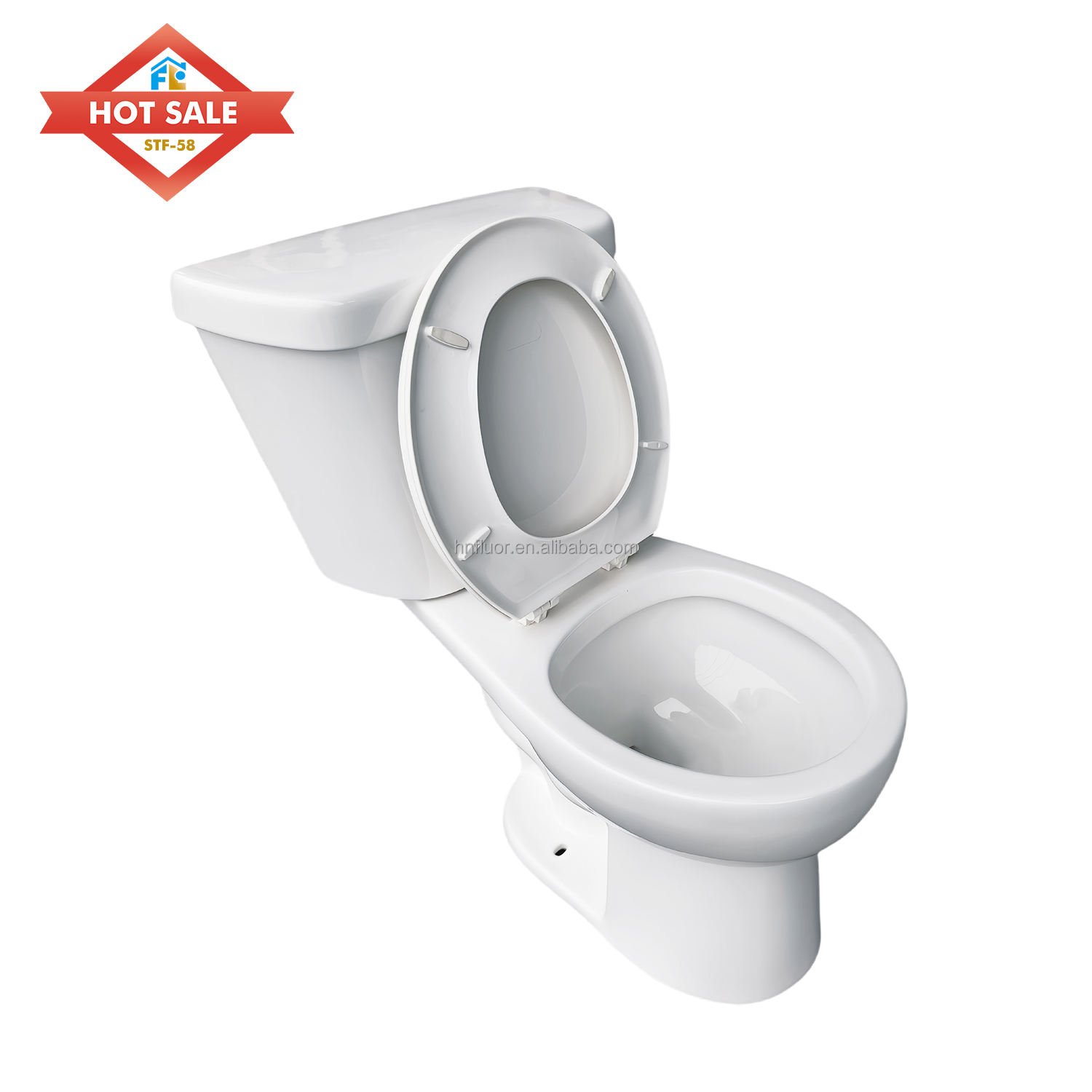 Hot Sale ADA Certified Water Closet S-Trap Ceramic Toilet with Two-Piece Structure for Bathroom