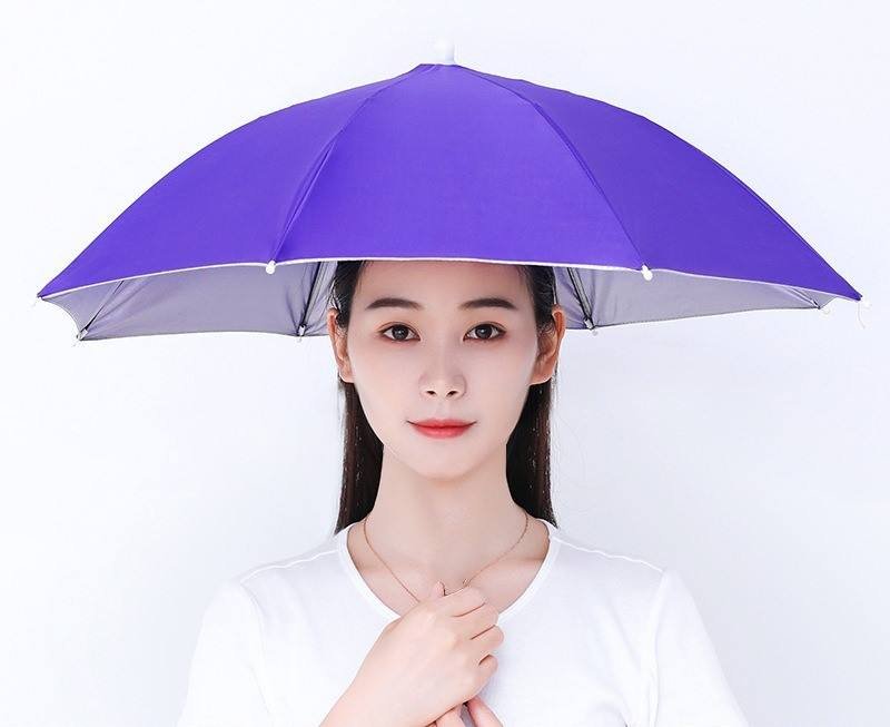 Wholesale Outdoor Foldable UV Printed Fishing Hat Umbrella Classic Design for Kids Adults Men and Women