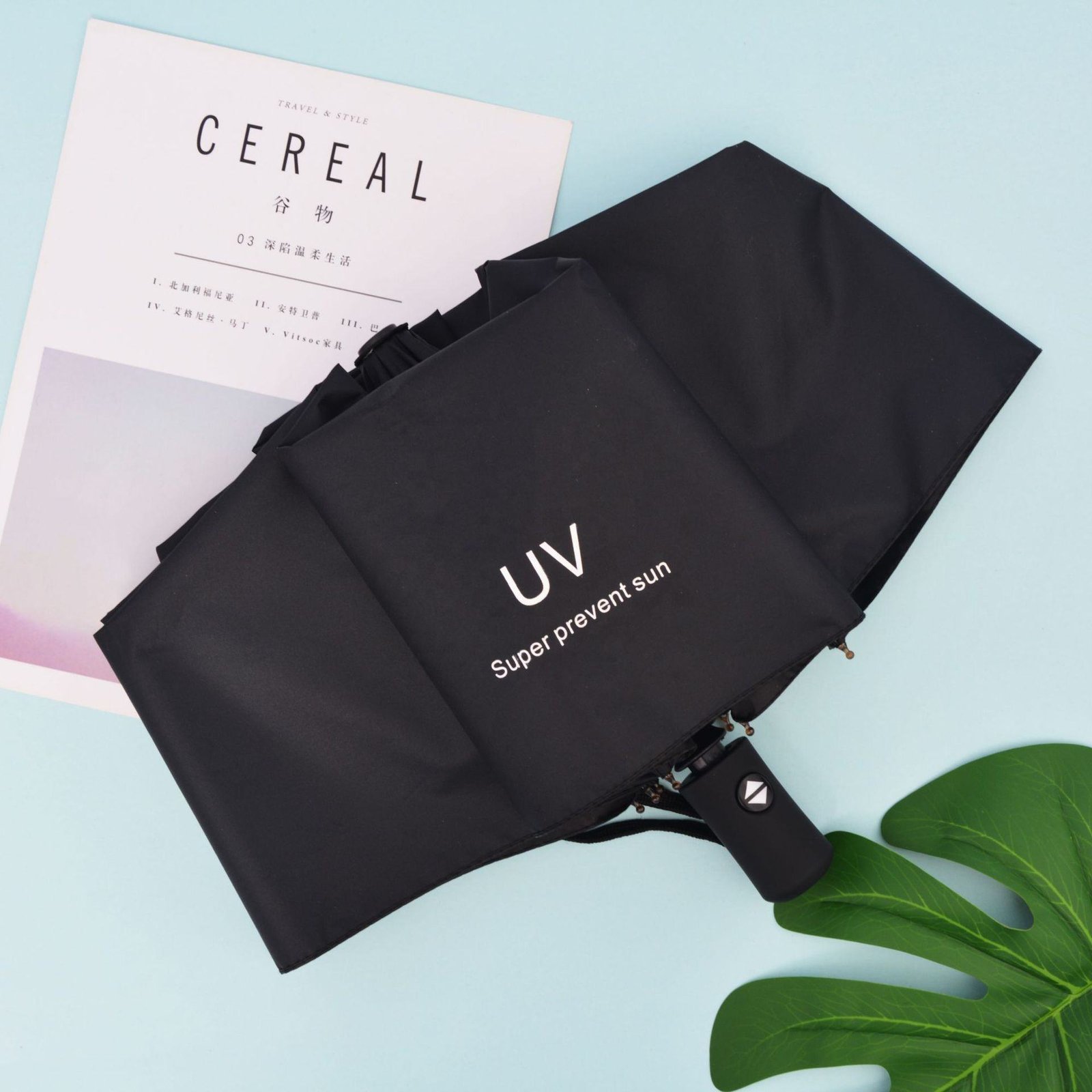 Personal Fashion Design Sunshade Paraguas Custom logo Compact Portable Rain Automatic Windproof 3 Folding Umbrella