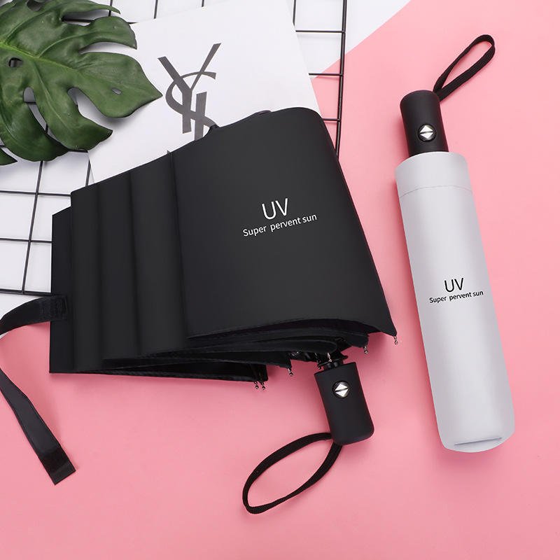 Personal Fashion Design Sunshade Paraguas Custom logo Compact Portable Rain Automatic Windproof 3 Folding Umbrella