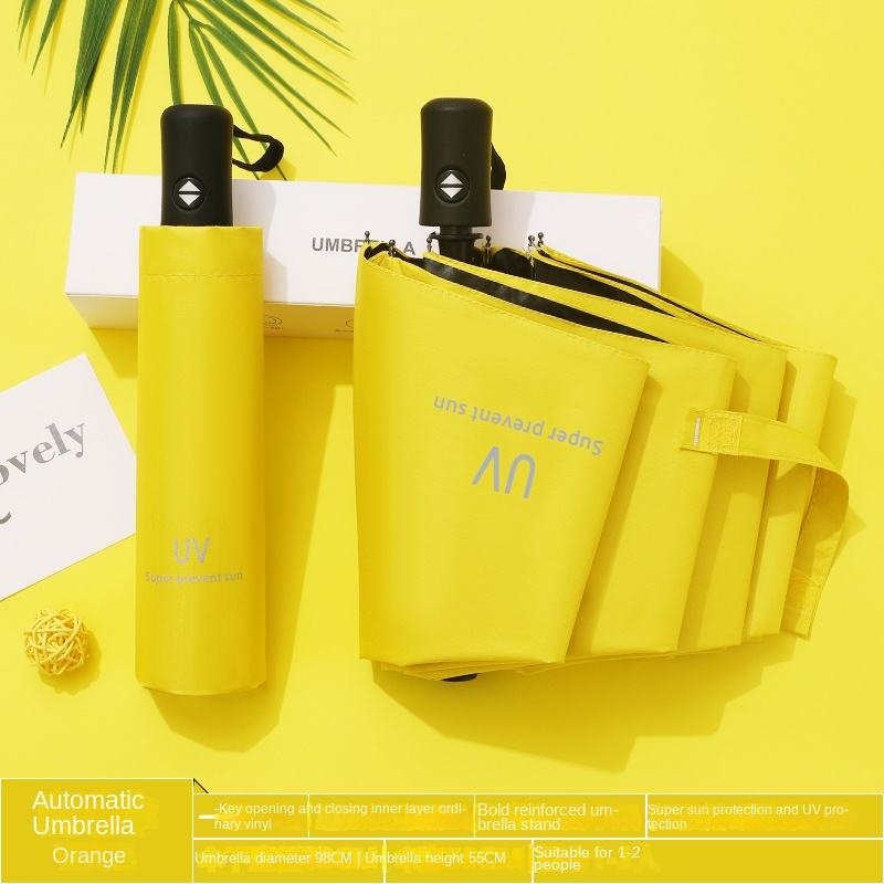 Manufacturer Parasol Automatic Folding Umbrella Uv Protective Promotional 3 Fold Umbrellas for Rain Customized With logo