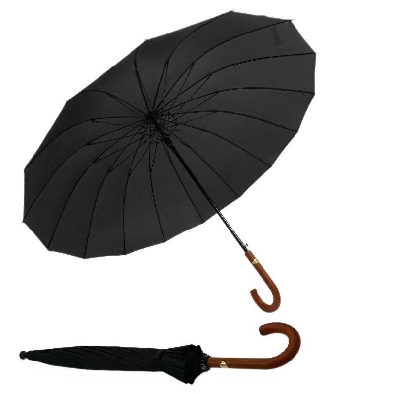 190T Pongee Material One-Piece Full Body Straight Golf Umbrella Automatic Open & Close for Rain Sun Travel Gift