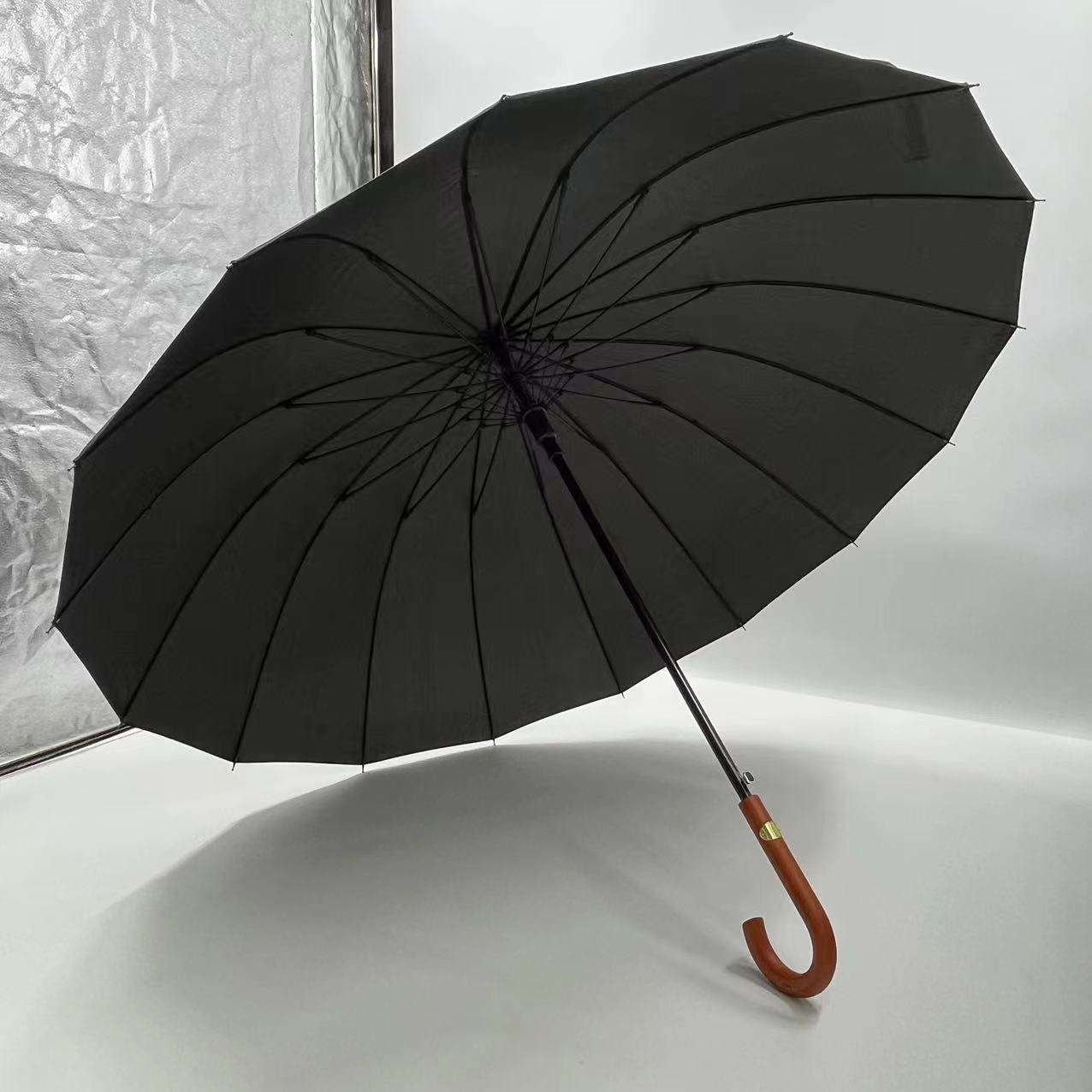 190T Pongee Material One-Piece Full Body Straight Golf Umbrella Automatic Open & Close for Rain Sun Travel Gift