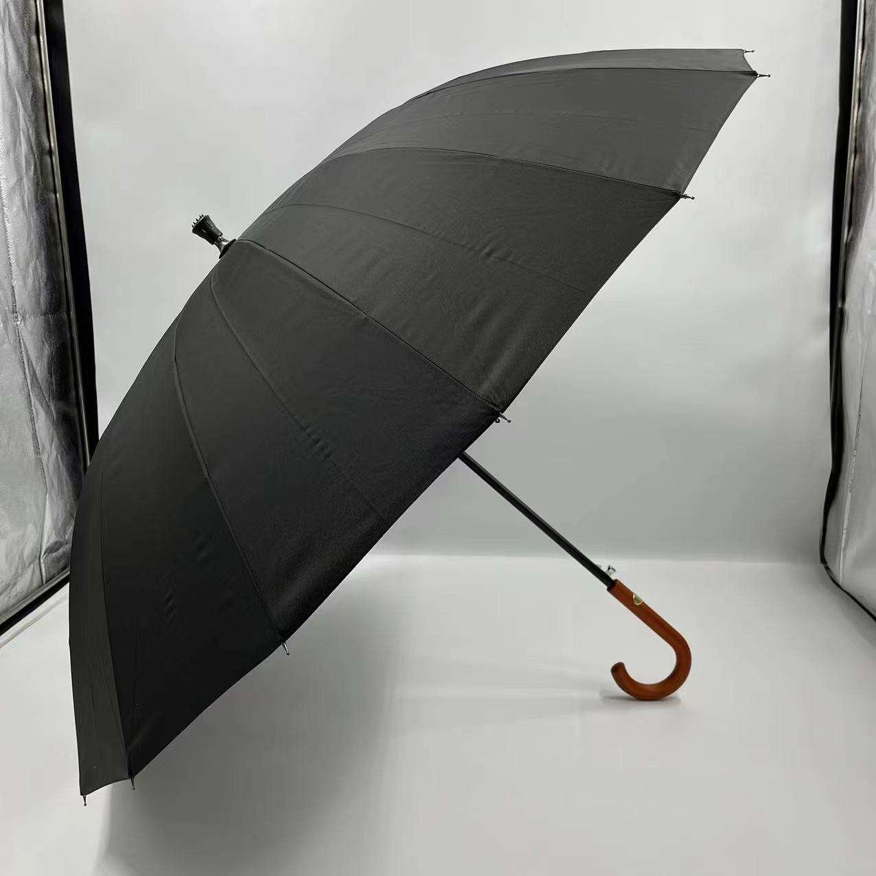 190T Pongee Material One-Piece Full Body Straight Golf Umbrella Automatic Open & Close for Rain Sun Travel Gift