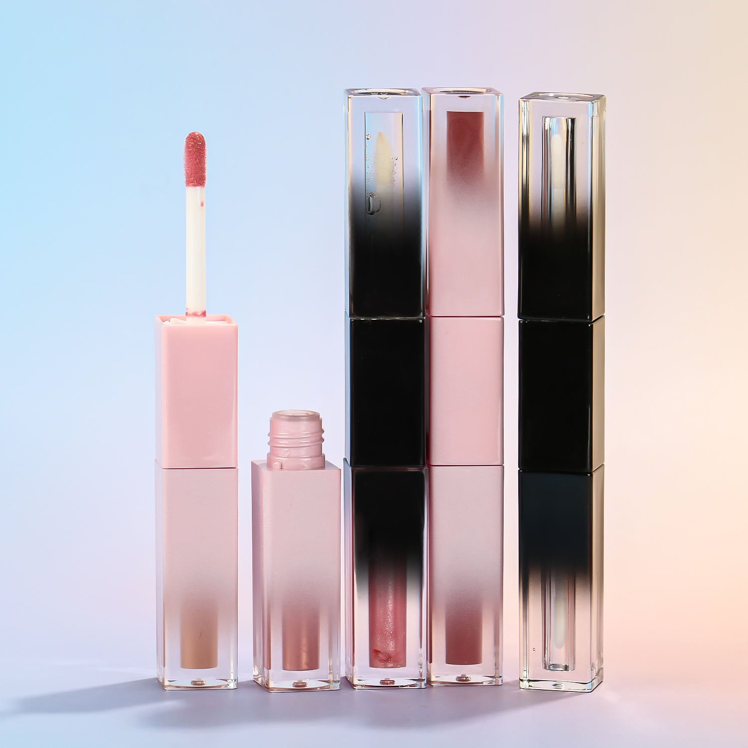 Two in One Lipgloss Private Label Waterproof Lip Gloss Empty Tubes Vegan Long Lasting Lipgloss Containers