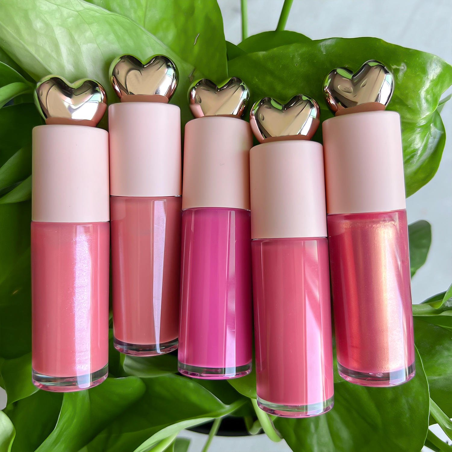 Love Shape High Pigment Glossy Liquid Lip Gloss Vegan Waterproof Custom Own Logo Moisturizing and Hydrating