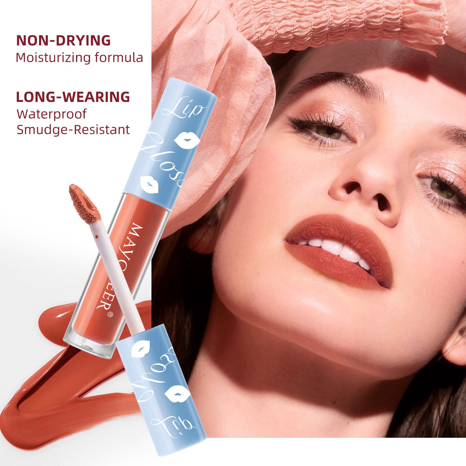 Private Label 12 Colors Moisturizing Wholesale Vegan Liquid Lipstick Waterproof Matte Nude Lip Stain Vendor Lip Gloss