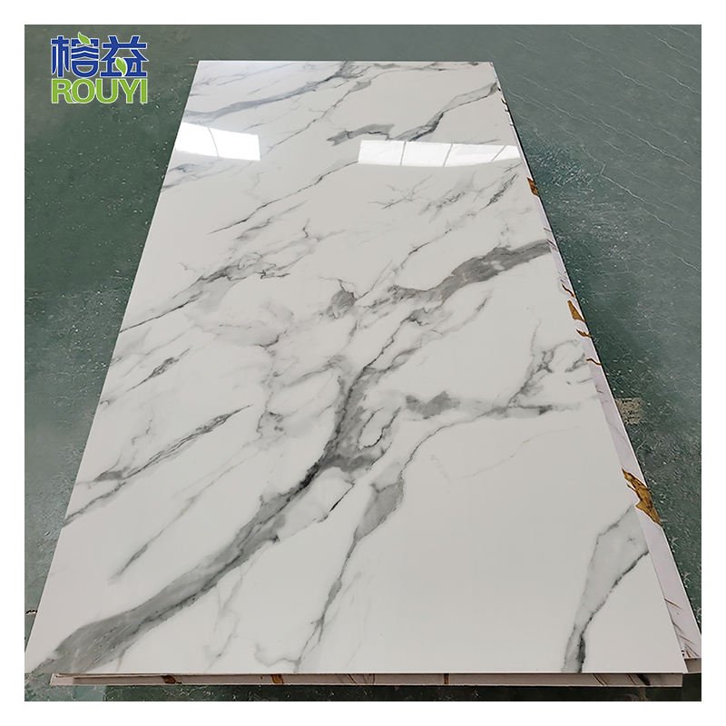 1220*2440*3000 Custom Hotel Decorative Wall Interior Flexible Marble UV Sheet PVC Wall Panel