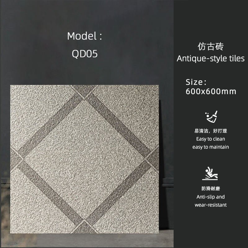 600x600mm 12mm Thick Outdoor Porcelain Paver Tiles Anti-Slip Frost Resistant Garden Plaza Courtyard Flooring 24x24 Inch