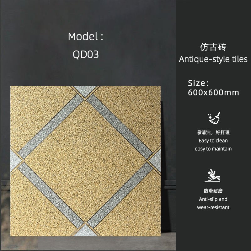 600x600mm 12mm Thick Outdoor Porcelain Paver Tiles Anti-Slip Frost Resistant Garden Plaza Courtyard Flooring 24x24 Inch