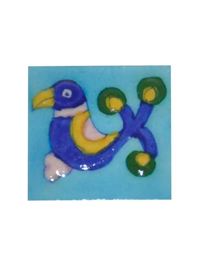 Factory Direct Relief Handmade Tiles Modern Design Style with Yellow Red Green Flowers in Any Color Base Custom Patterns Welcome