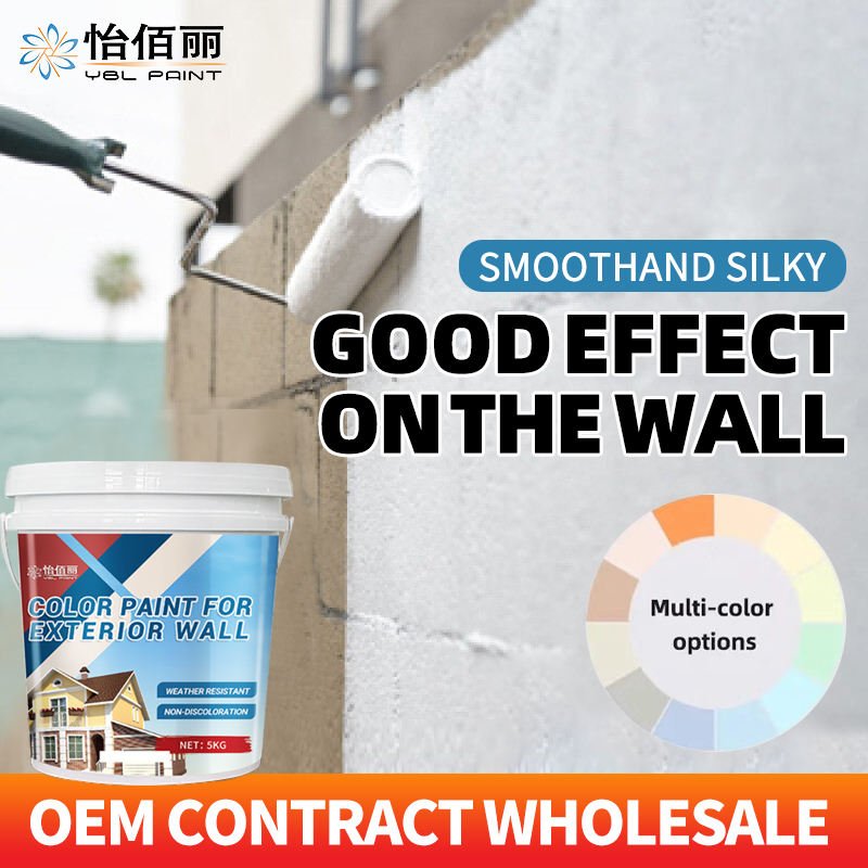 Wholesale Weather-Resistant UV Outdoor Wall Paint for Concrete Brick Liquid Coating Based on Water for Brushes Low Price