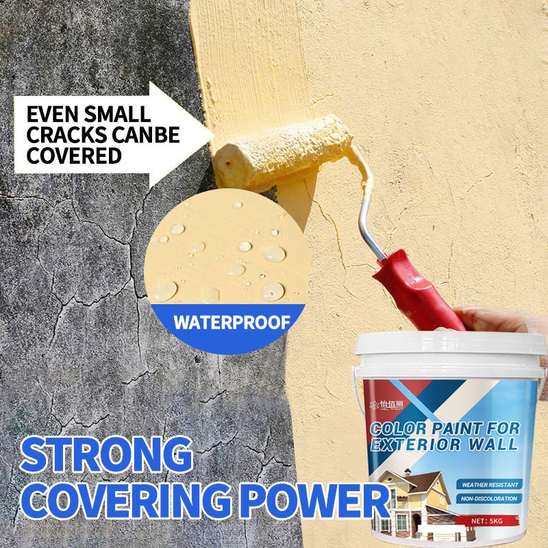 Wholesale Weather-Resistant UV Outdoor Wall Paint for Concrete Brick Liquid Coating Based on Water for Brushes Low Price