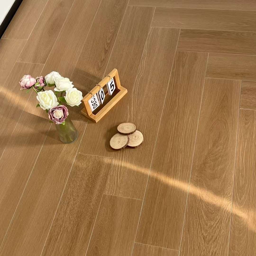 Ceramic Solid Like Wood Texture Non-Slip Floor Tiles 150X900mm Modern Design for Home & Hotel Use