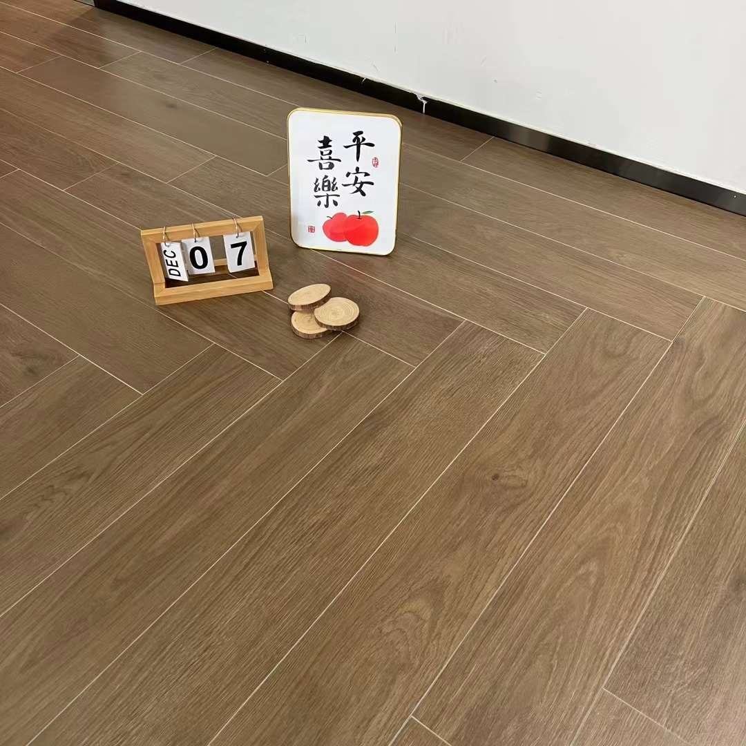 Ceramic Solid Like Wood Texture Non-Slip Floor Tiles 150X900mm Modern Design for Home & Hotel Use