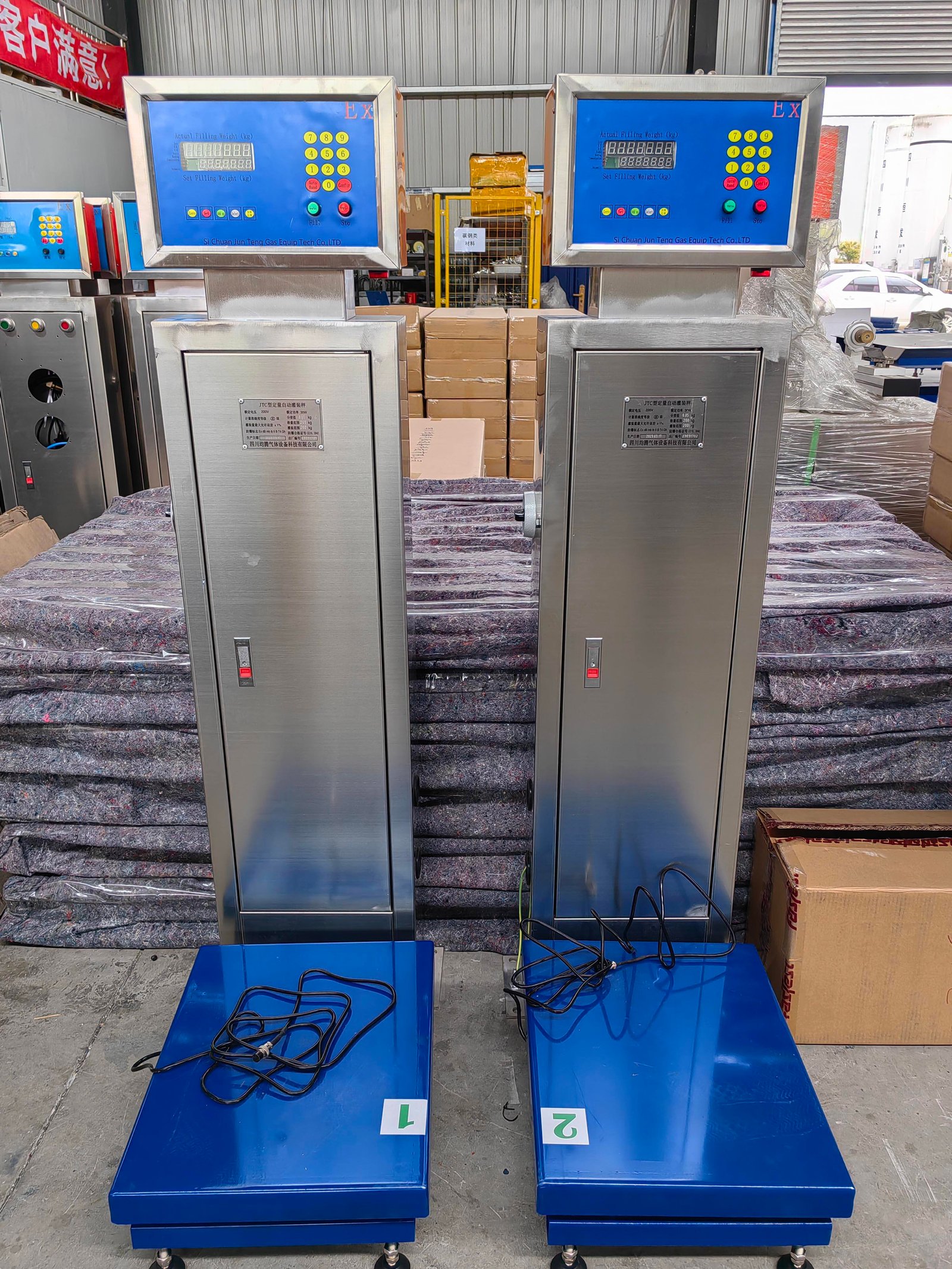 40L CO2 Gas Cylinder Refill Machine LCO2 Filling Scale Gas Cylinder Refilling System