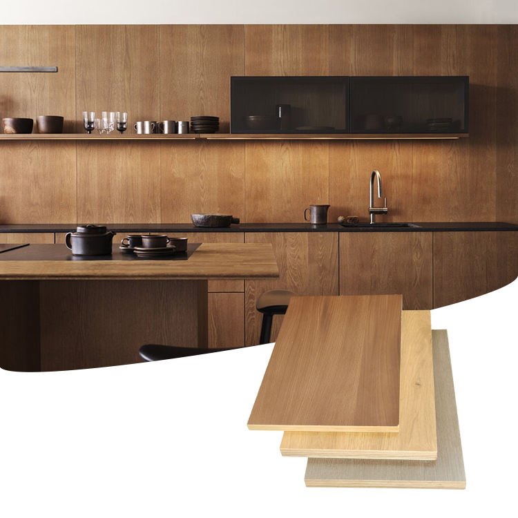 1220x2440mm 18mm 12mm Waterproof Laminated HDF Plywood Double Face Melamine Coated E0 Eco-Friendly Plywood Sheet for Kitchen