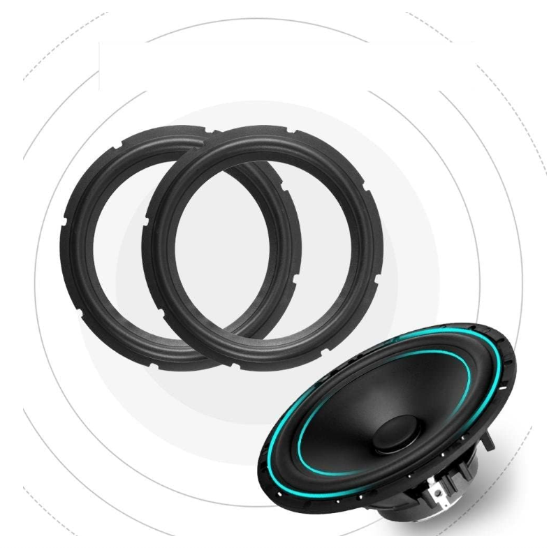 8 Inch Black Notch Speaker Rubber Edge Surround Rings Replacement Parts for Speaker Repair