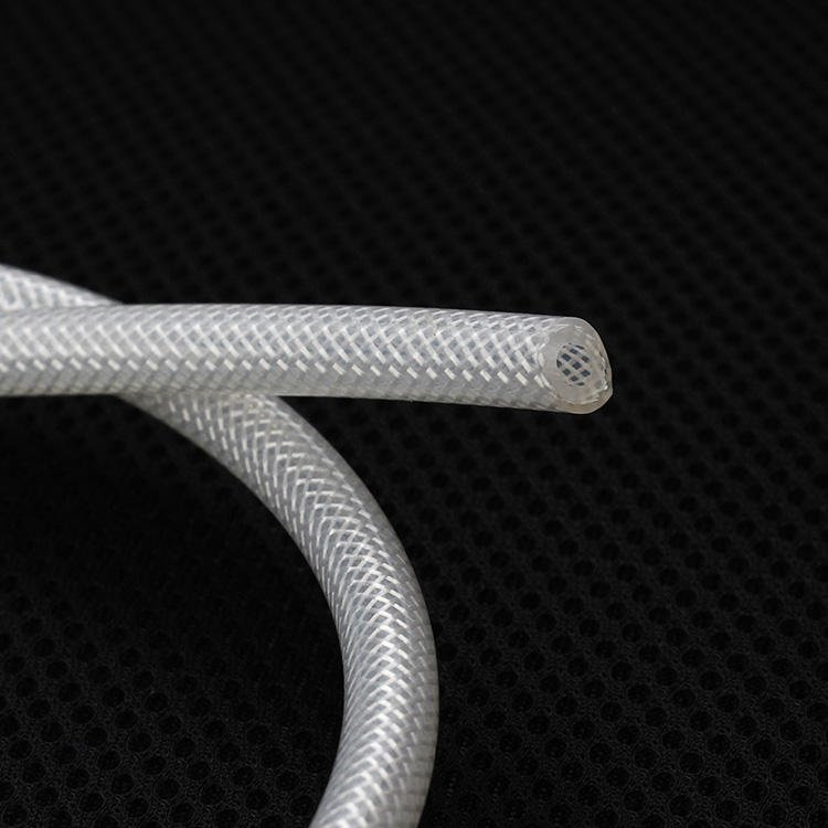 Reinforced Silicone Tube Braided Cover Custom Cutting Color Service Medical/Lab/Sci Res Use ROHS/REACH/LFGB Certified
