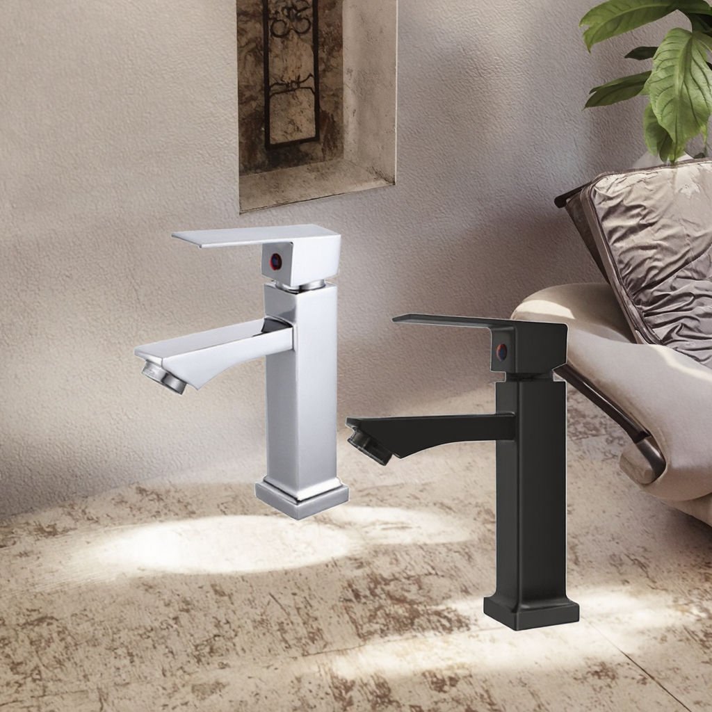 Modern Design Chrome Plated Zinc Alloy Basin Faucet Single Handle Cold Water Sink Tap for Bathroom Vanity Price Basin Faucet