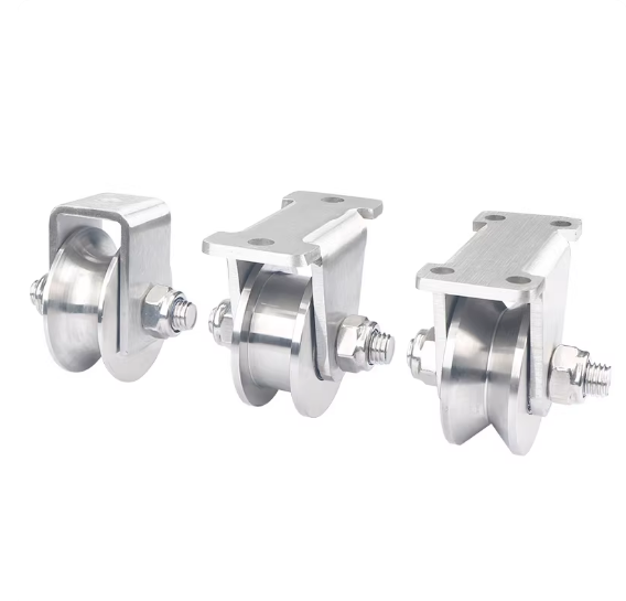 All Size Stainless Steel Pulley Block Tackle with Strong Load Capacity for U/V/H Track Rail Lifting Systems