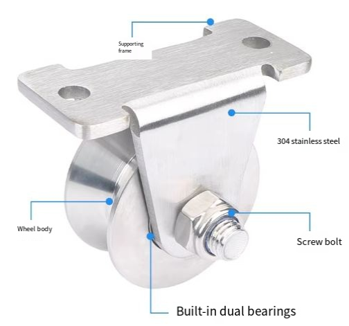 All Size Stainless Steel Pulley Block Tackle with Strong Load Capacity for U/V/H Track Rail Lifting Systems