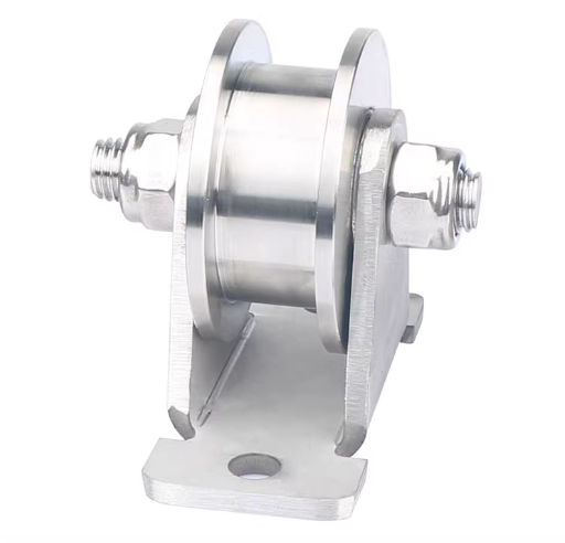 All Size Stainless Steel Pulley Block Tackle with Strong Load Capacity for U/V/H Track Rail Lifting Systems