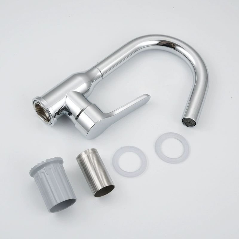 Hot Sell Chrome Plated Bathroom Faucet Stainless Steel Deck Mounted Basin Mixer Faucet Water Basin Faucet