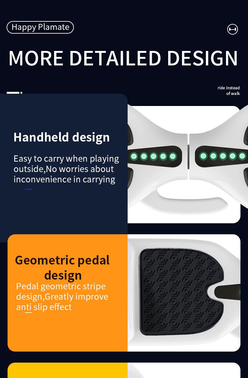6.5Inch Self Balancing Electric Scooter Dual Wheel Toy for Kids 36V 4400mAh Battery 250W Motor Plus LED Lights