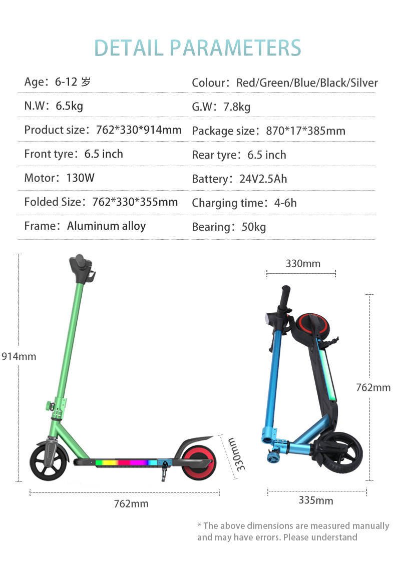 Electric Scooter for Kids 10 Years Old Kick Adjustable Kids Scooter Electric Scooter for Kids