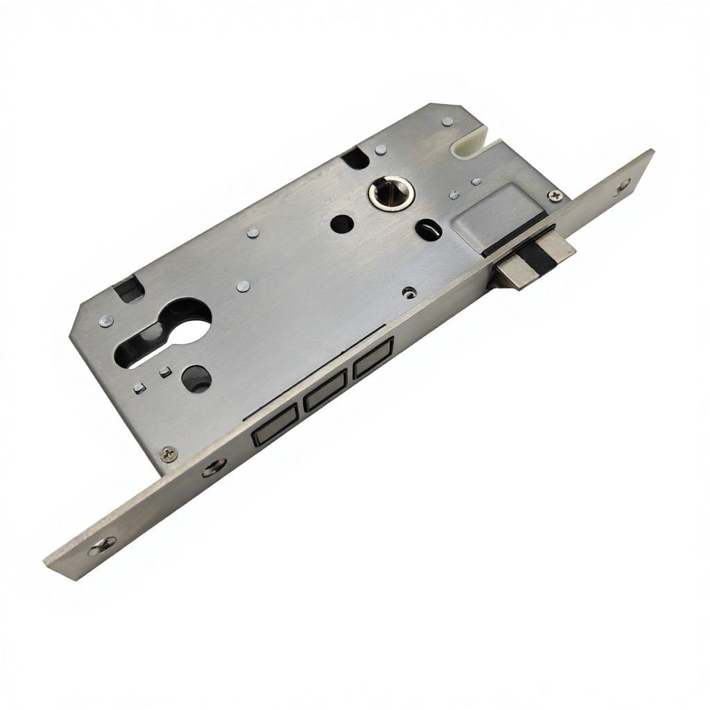 Factory Direct Modern 8545 Silent Latch Three Deadbolt Iron Mortise Door Lock Body with SS201 Panel Key Unlock for Wooden Door