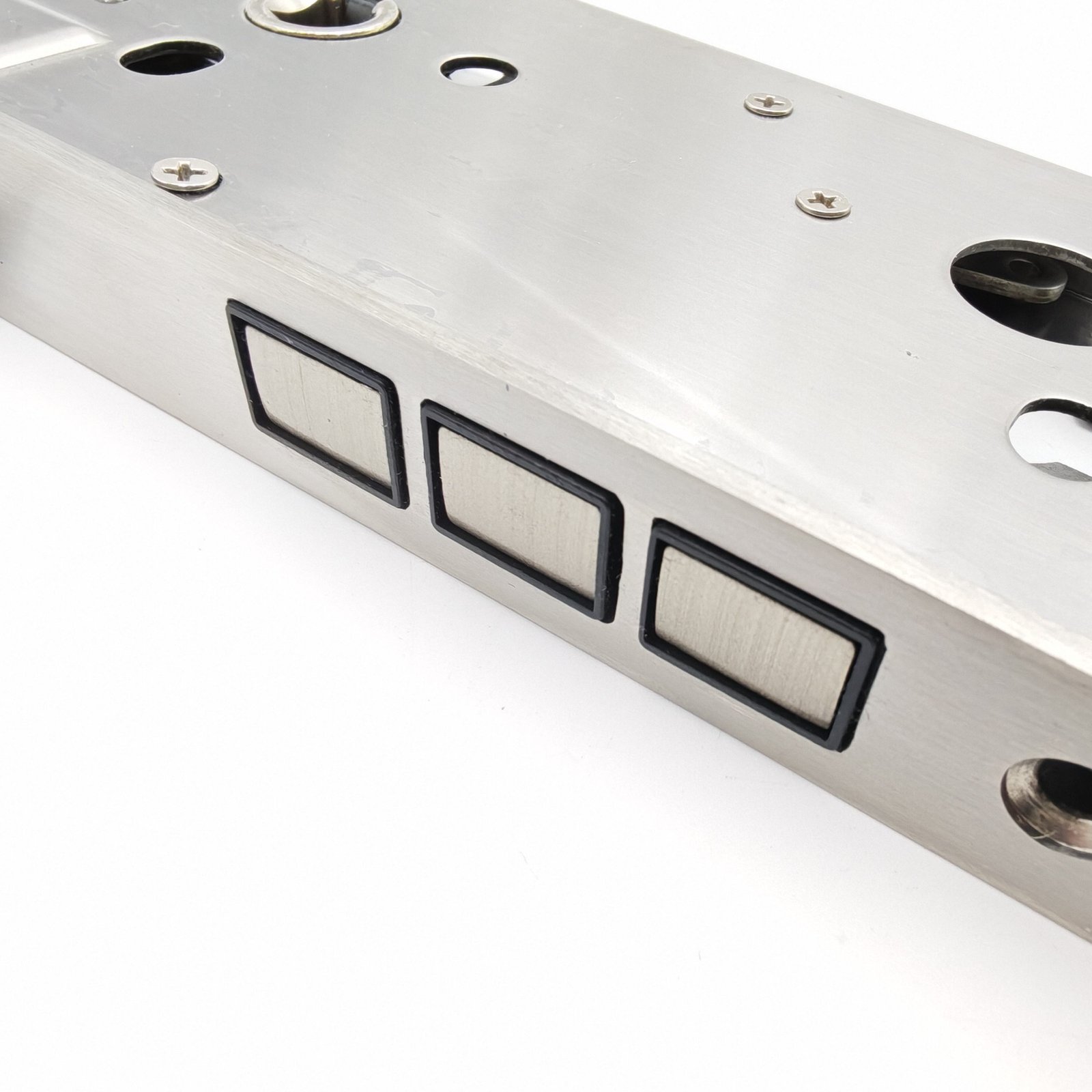 Factory Direct Modern 8545 Silent Latch Three Deadbolt Iron Mortise Door Lock Body with SS201 Panel Key Unlock for Wooden Door