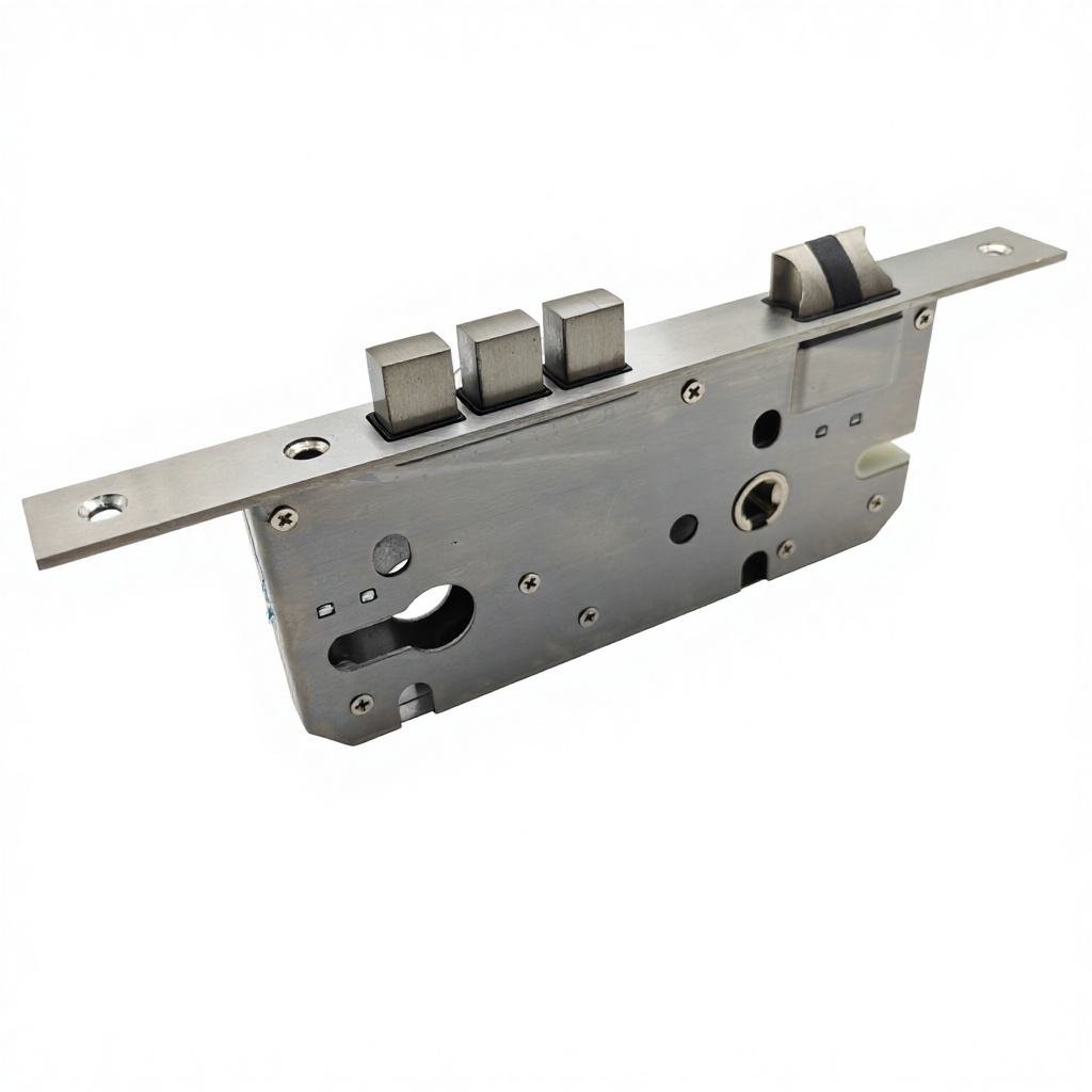 Factory Direct Modern 8545 Silent Latch Three Deadbolt Iron Mortise Door Lock Body with SS201 Panel Key Unlock for Wooden Door