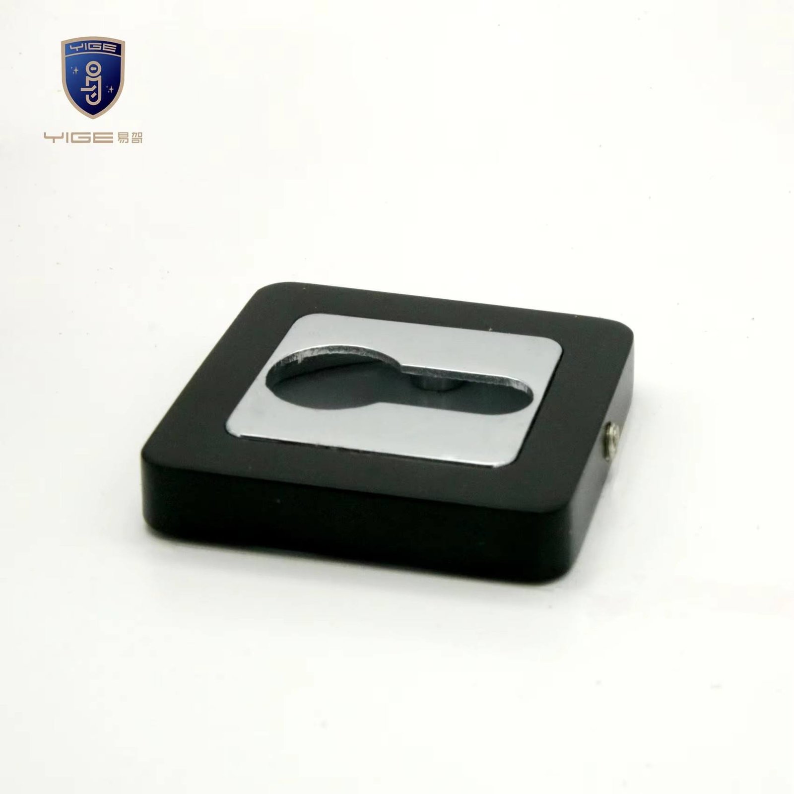 Factory Direct Modern Design Black Zinc Alloy Split Door Lock Handle With Lock Cover for Wooden Door Lock Accessories