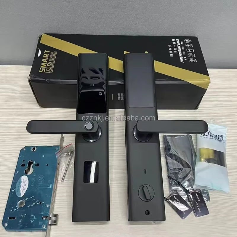 Digital Smart Door Lock WiFi High Security Gold Color Compatible Tuya App for Aluminum Memory Card Home Hotel Apartments Offices