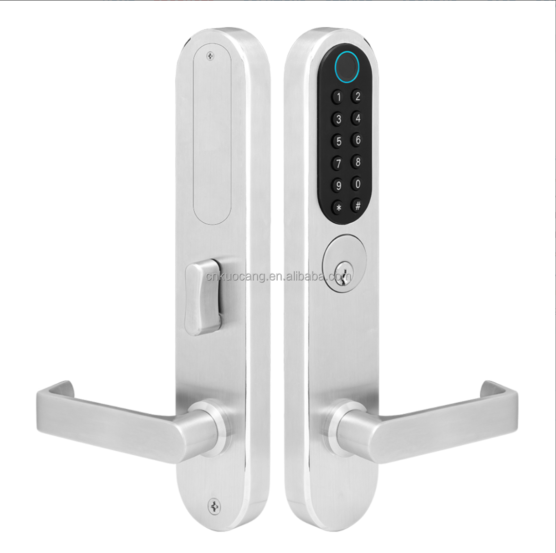 TTlock 304 Stainless Steel Smart Fingerprint Card Hotel Room Door Lock Cloud /Wi-Fi Grade Security for Steel Doors