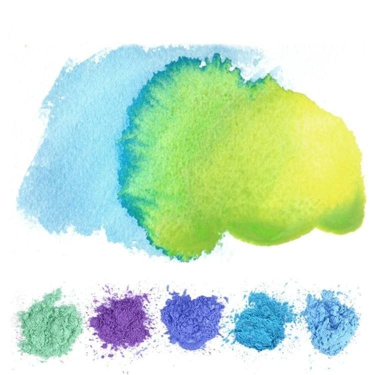 Iridescent Shimmer Mica Powder Pearlescent Pigment Watercolor Pigment