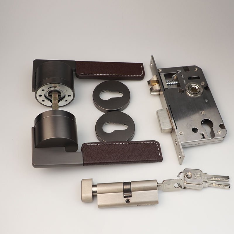 Latest Fashionable Zinc Alloy Leather Door Handle Luxury European