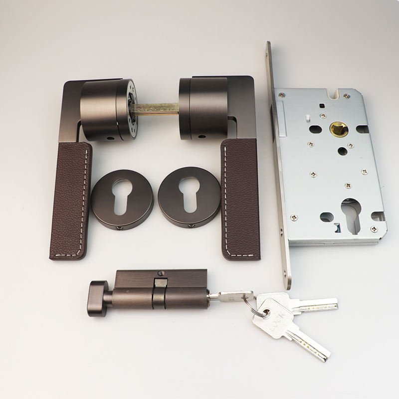 Latest Fashionable Zinc Alloy Leather Door Handle Luxury European