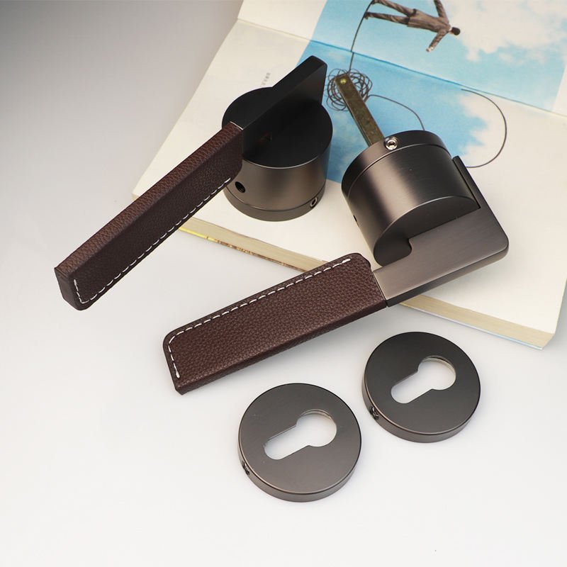Latest Fashionable Zinc Alloy Leather Door Handle Luxury European