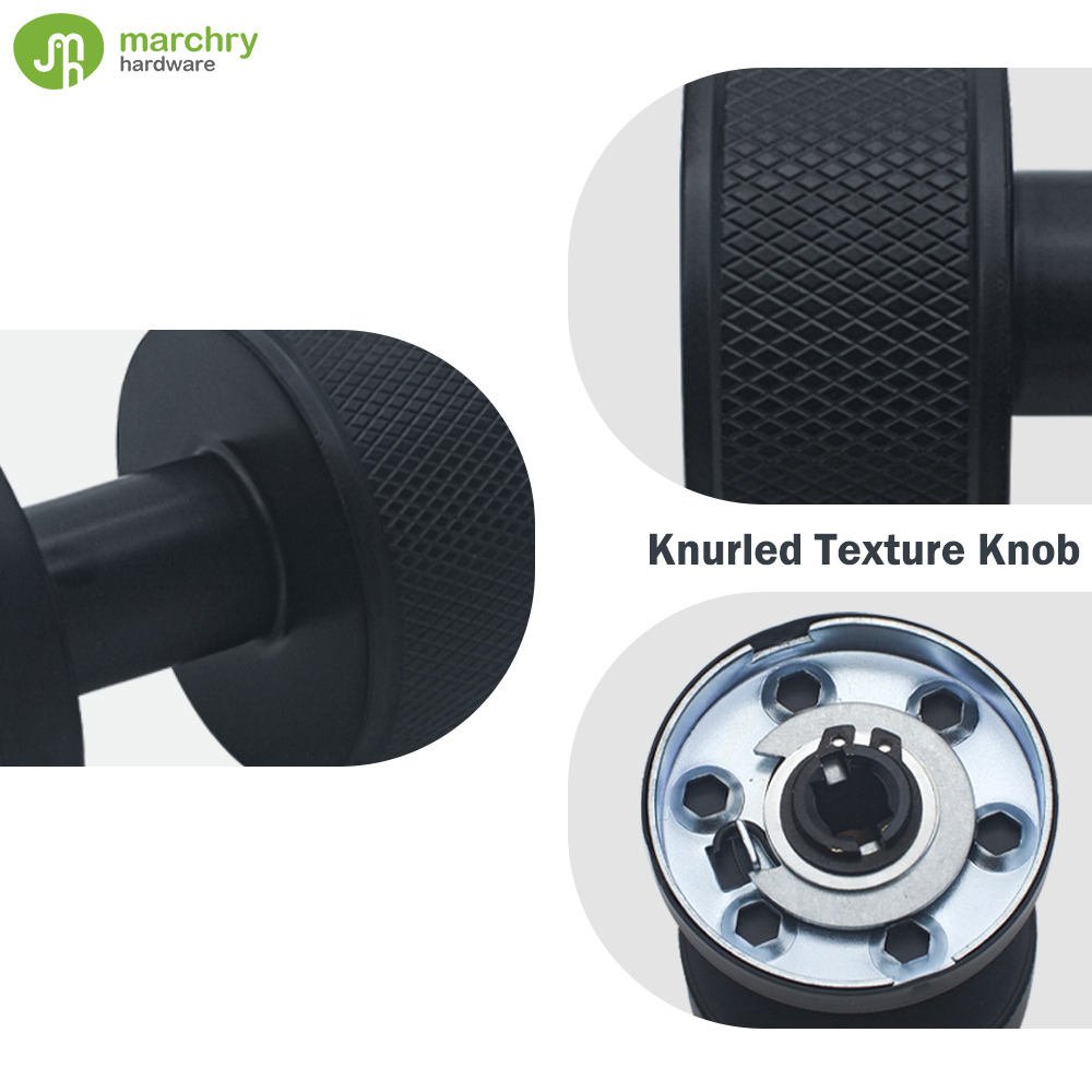 Wholesale Popular Antique Bronze Black Gold Knurled Door Handle Modern Stainless Steel Knurled Door Knob for Wooden Doors