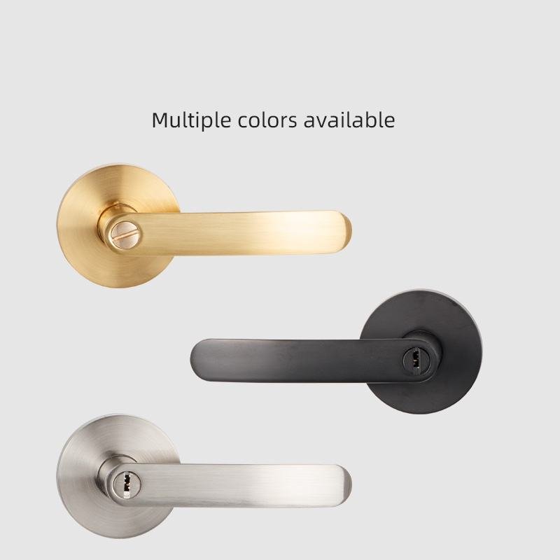 Best Quality Zinc Alloy Gold Stainless Steel Three-Bar Handle Lock Easy Installation Hotel Use 5-Year Warranty Bedroom Bathroom