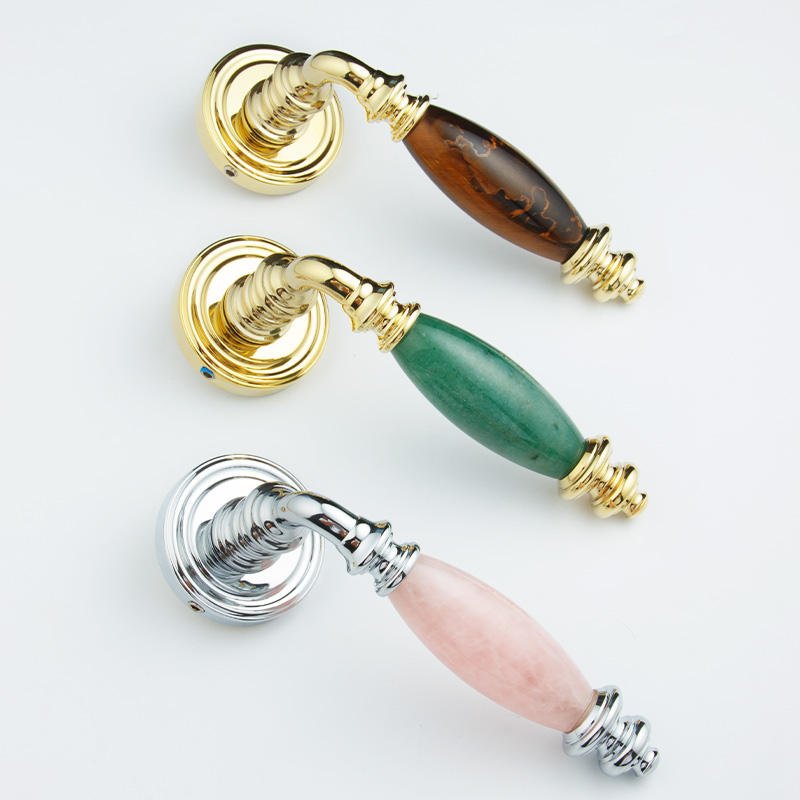 Traditional Fashionable Luxury Home Bar Interior Wooden Door Natural Stone Brass Mortise Lock Handle Beemin 5-Year Warranty Easy