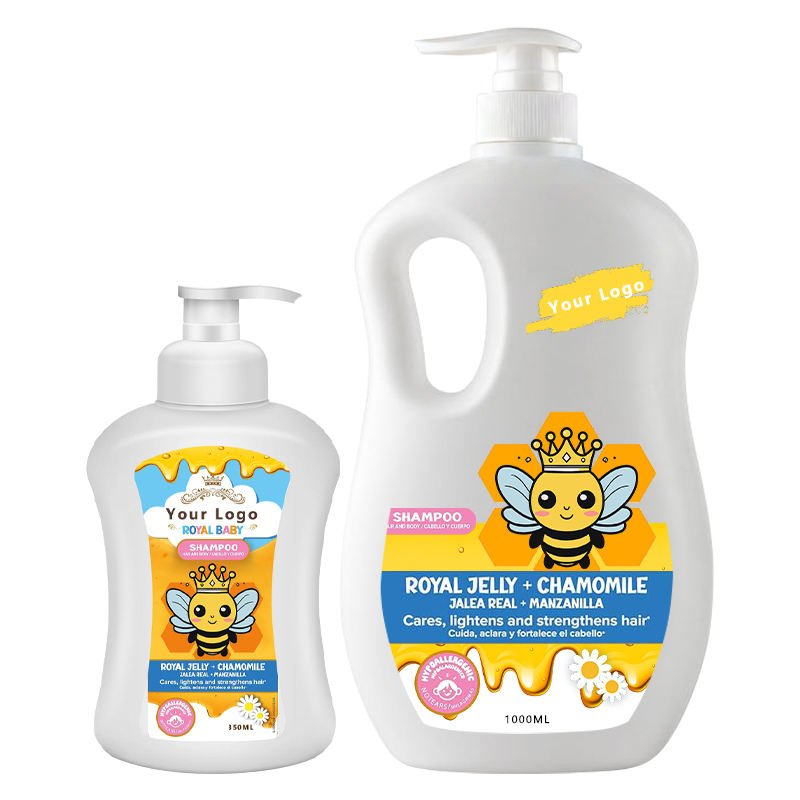MOQ of 1500pcs Baby Shampoo and Shower Gel 2in1 350/1000ml Honey and Chamomile Moisturize the Skin & Cleanse From Head to Toe
