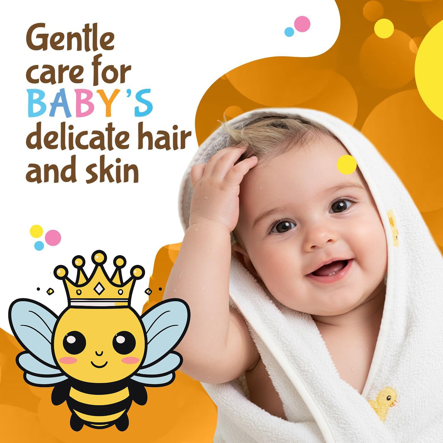 MOQ of 1500pcs Baby Shampoo and Shower Gel 2in1 350/1000ml Honey and Chamomile Moisturize the Skin & Cleanse From Head to Toe