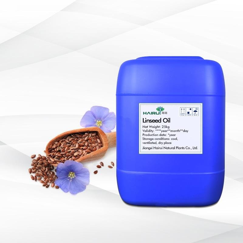 HaiRui Manufacturer Wholesale Food Grade Pure Linseed Oil High Quality Flaxseed Oil